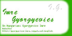 imre gyorgyevics business card